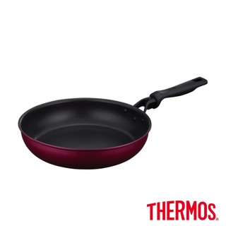 【THERMOS膳魔師】厚鑄耐摩不沾鍋 單柄平底鍋28cm(KFM-028-R)