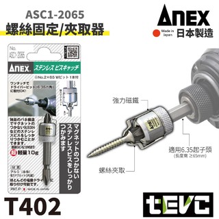 《tevc》日本 ANEX ASC1-2065 無磁性螺絲對策! 鈦合金 不鏽鋼 鋁合金 螺絲固定器 夾持 螺絲不掉落