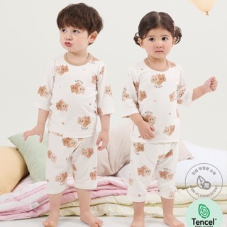 🐵E&Y🐶 韓國製 Olomimi《現貨》七分袖 莫代爾🔹️松鼠雙胞胎🔹️居家服 睡衣