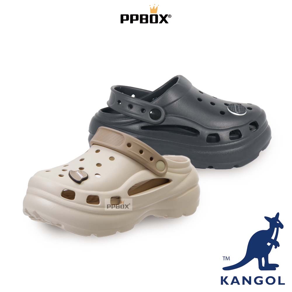 KANGOL 袋鼠 足弓鞋墊 洞洞鞋 獨家款【65228674】時尚 餅乾鞋 穆勒鞋 厚底 拖鞋 雲朵鞋 日韓穿搭
