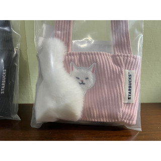 星巴克 貓咪杯套粉色