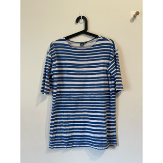 uniqlo 條紋長版印花上衣 s