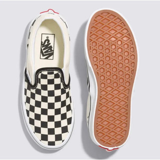 Vans 黑白棋盤格 中童款 21CM Classic Slip-on