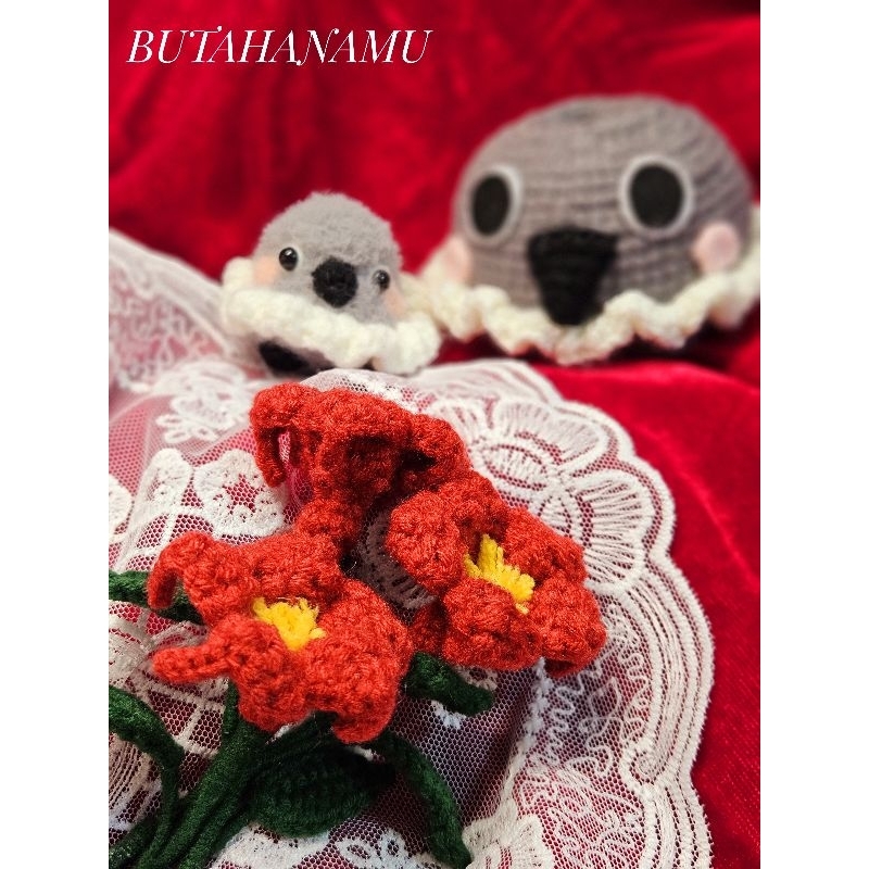 戀與深空 秦徹 梅菲斯特 戀與深空週邊 小花瓶 黑色曼陀羅 角色代表花 秦徹鉤織 梅菲斯特鉤織 禮物 手作 週邊 好奇鴉