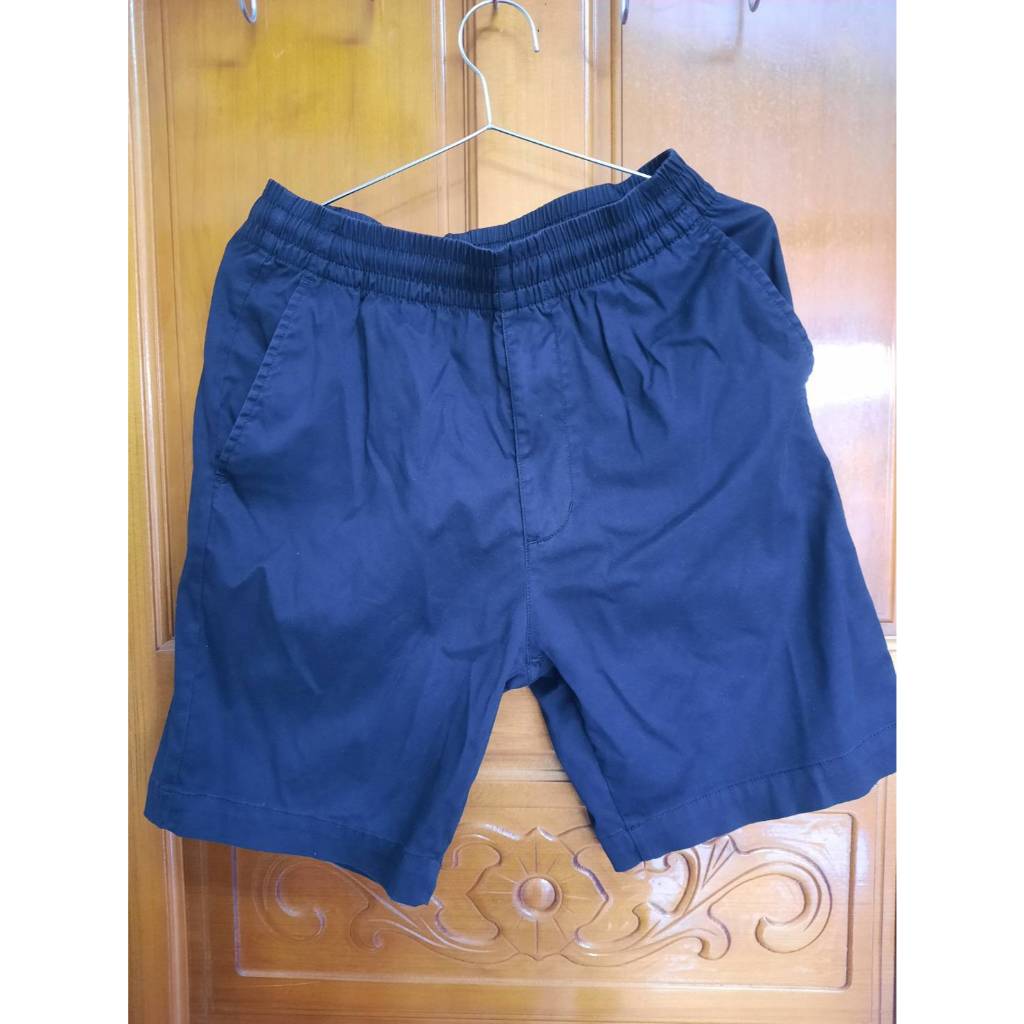 【二手】UNIQLO 黑短褲 黑色短褲 男版 休閒短褲 運動短褲 鬆緊帶短褲 7成新