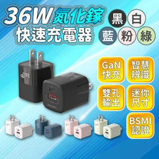 36W雙孔氮化鎵快充充電器｜快充充電頭｜PD｜QC｜通用蘋果小米OPPO安卓｜USB充電器｜現貨免運｜POLYBATT