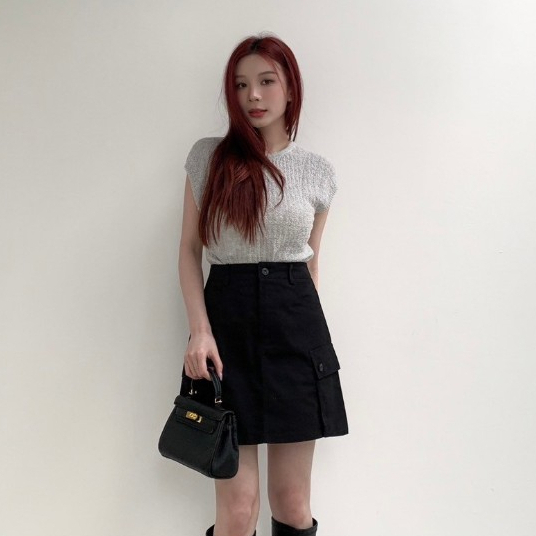 【Aa.chic】歐美A字牛仔工裝裙(三色).女裝/下身/歐美/A字/牛仔/工裝裙【C266005】