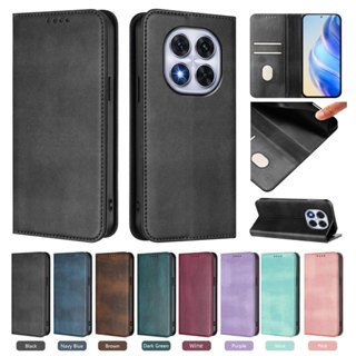 復古皮紋對吸翻蓋皮套適用紅米Note 14 pro手機殼Note 13 pro保護套可插卡紅米Note 12保護殼防摔