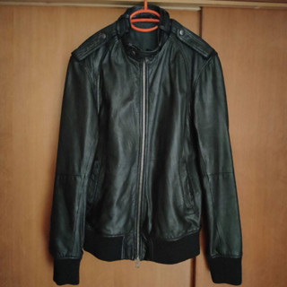 UNITED ARROWS 小羊皮拉鍊夾克 皮衣外套