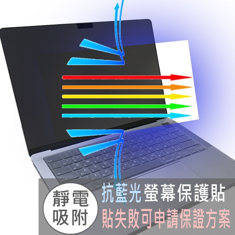 【Ezstick】Apple macbook pro 14 A2779 M2 防藍光 亮面 螢幕貼 抗藍光
