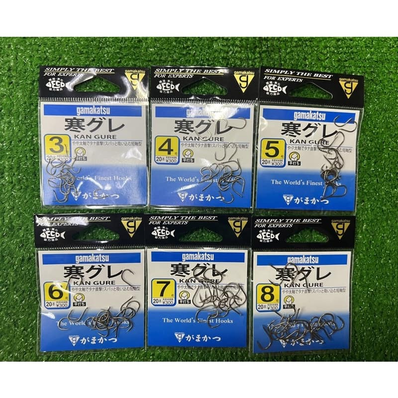 gamakatsu 寒グレ (茶) 魚鉤 釣鉤 黑白毛鉤 鉤子 寒哭累 黑毛 白毛 磯釣