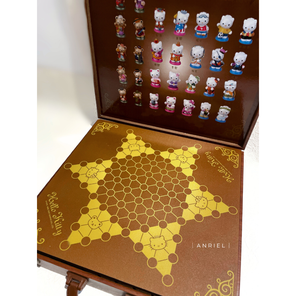 Anriel｜全新 三麗鷗Hello Kitty環遊世界跳棋組-復古木盒珍藏版｜可議價｜絕版品收藏凱蒂貓公仔收藏珍藏紀念