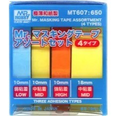 (大鳥叔叔模型) GUNZE郡氏 MT607 MT-607 遮蓋膠帶 四種套裝 模型用 遮蓋帶