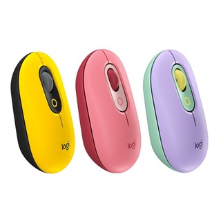 【現貨不用等】羅技 Logitech POP MOUSE 無線藍芽滑鼠 滑鼠 魅力桃 酷玩黃 夢幻紫 無線滑鼠 表情符號