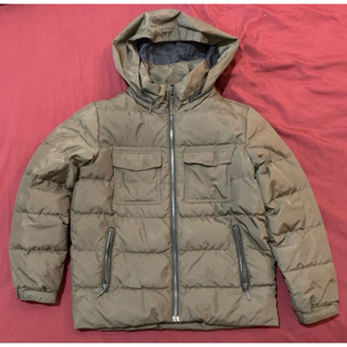 UNIQLO兒童軍綠色羽絨外套（衣標140)