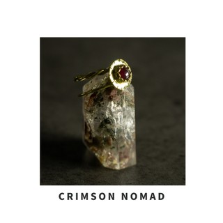 天然石戒指【金工款】-赤紅遊者-CRIMSON NOMAD
