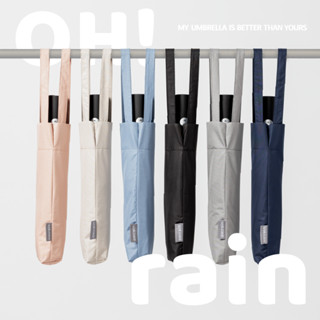 《OHRAIN 六骨 防回彈輕收自動傘》黑膠布 不透光 抗UV 晴雨傘 太陽傘 遮陽傘 雨傘 防潑水 摺疊傘 自動