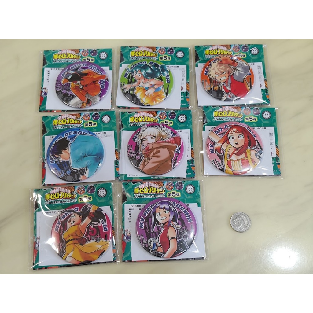 [睡睡蛙小池] 我的英雄學院 徽章 原畫 JS 第五彈 爆豪勝己 渡我被身子 八百萬百 耳郎響香 常闇踏陰 蛙吹梅雨