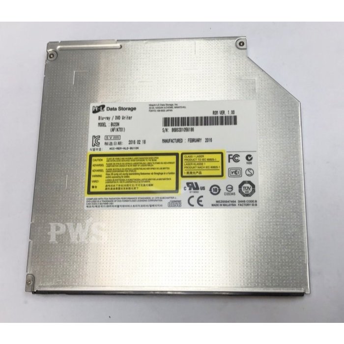 【全新 HLDS BU40N 筆電用 BD Blu-ray 藍光燒錄機】【9.5mm】SATA介面 9.5 超薄型