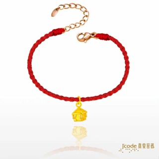 【J’code真愛密碼】✨珠寶盒裝✨白沙屯 媽祖神轎 迷你 編織金手鍊 9999純黃金 紅繩 美鑫 25白沙屯媽祖
