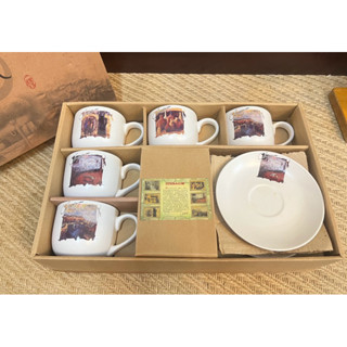 遊守中青田燒咖啡杯組 咖啡杯5組 藝術咖啡杯