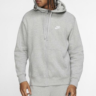 NIKE 外套 CLUB HOODIE 灰色 棉質 刷毛外套 男 BV2646-063