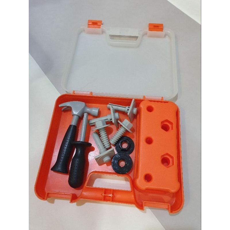 二手 Ikea 仿真維修工具組 玩具工具箱 敲打螺絲組 兒童玩具 家家酒角色扮演道具 手提工具箱 螺絲工具箱 兒童工具組