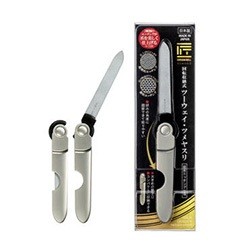 速速發貨 日本製 匠之技 Green Bell G-1038 特殊合金 折疊式指甲雙面銼刀 旋轉收納 指甲銼刀
