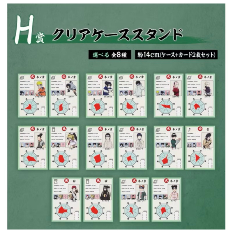 火影忍者 中忍考試  一番賞 H賞 角色立牌