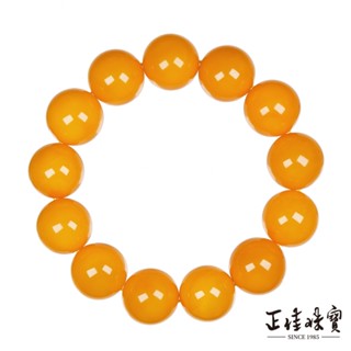 【正佳珠寶】老蜜蠟琥珀 蒐藏級陽橙老蜜 17.8-18.3mm 老蜜蠟手珠