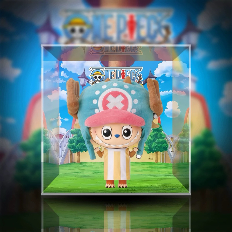 《Yao 挖寶趣》 POPMART MEGA LABUBU 托尼托尼·喬巴 400% 大娃 設計師公仔 專用展示盒