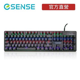 Esense 逸盛 K8150BK RGB機械青軸混彩電競鍵盤