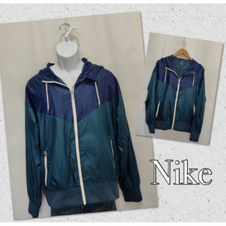☀️二手衣☀️Nike 男款 藍綠色風衣運動外套L號 AE00205