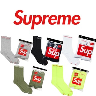 AirRoom全新正品現貨 Supreme HANES CREW SOCKS 4-pack 襪子 長襪 一包 單雙
