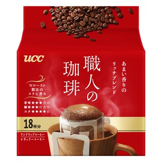 【東洋果子店】《咖啡》UCC 職人濾泡式咖啡(18P)126g-醇香摩卡(紅)．4901201155000．日本原裝進口