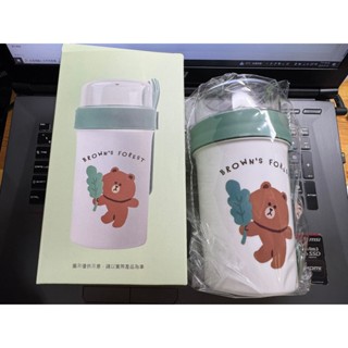 LINE Friends 雙層蓋輕食隨手杯 隨手杯 環保杯 現貨