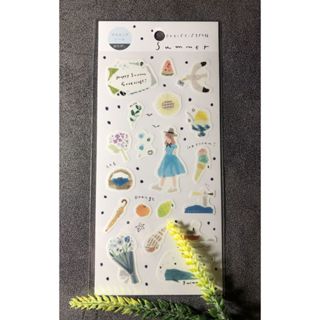 (現貨)日本製 日本作家田村美紀「我的最愛」系列和紙貼紙_"夏天"_燙銀貼紙_手帳裝飾_日本貼紙_日本商品直送