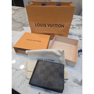 LV 男夾 棋盤紋 男用 短夾