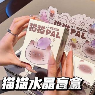 【臺現+免運】🐝貓貓 PAI 水晶盲盒 可愛動物 手辦 玩具 辦公桌 小擺件 解鴨神器 貓 樹脂模型 公仔 套裝 居家