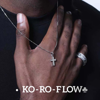 KO-RO-FLOW♣️mini十字架項鏈男女款簡約嘻哈風吊墜鎖骨鏈 男生項鍊 項鍊男 嘻哈項鍊 女生項鏈