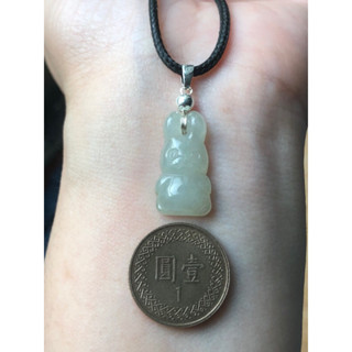 🌸小禾翡翠🌸 緬甸玉天然A貨翡翠玉墜 冰種 黃翡 淡黃 生肖 兔 兔子 玉兔