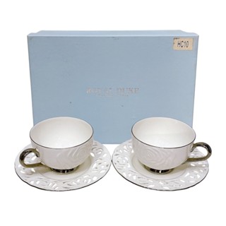 金卡價1003 二手Royal Duke骨瓷咖啡對杯-典藏玫瑰-銀 370200015356 01