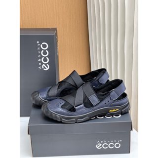 ECCO愛步新款真皮加網男鞋夏季日常休閒舒適透氣涼鞋時尚包頭涼皮鞋39-44