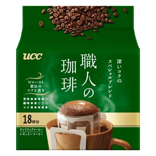 【東洋果子店】《咖啡》UCC 職人濾泡式咖啡(18P)126g-濃鬱香醇(綠)．4901201154997．日本原裝進口