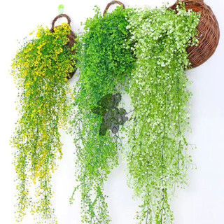 臺灣出貨 模擬金鍾柳花藤綠植壁掛牆壁裝飾垂吊假花藤蔓塑膠吊蘭花客廳裝飾 吊籃 綠植 仿真植物 熱銷