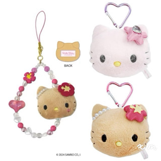 🔥現貨 日本代購🇯🇵 正版授權 Hello Kitty 黑皮 大頭愛心扣鏡子吊飾 手機掛鏈