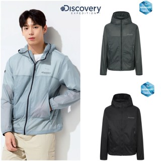 韓國 Discovery 25SS 男裝 輕量涼感防水透膚風衣連帽外套 DMWJ7S053