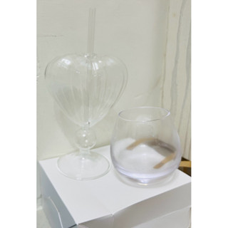 全新 玻璃心杯 不倒翁杯 ins風高顏值愛心杯 玻璃杯 吸管玻璃水杯 果汁杯 雞尾酒杯子 咖啡杯 酒杯