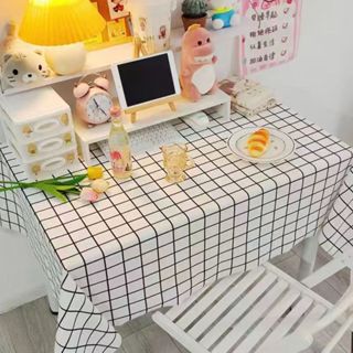 ✨熱銷新品✨格子桌布印花北歐風桌布餐桌布防水防油免洗餐布PEVA茶幾臺布批髮 Q2V5