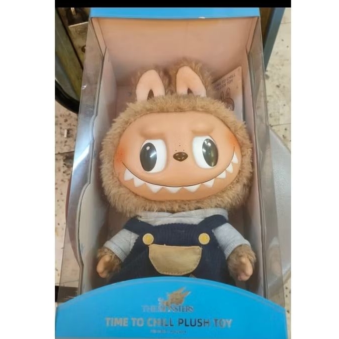 全新 POPMART 泡泡瑪特 Labubu time to chill 塘膠臉毛絨公仔/初代大娃